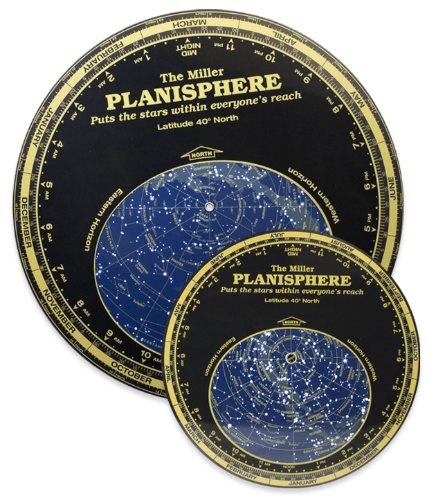 5-1/2 Inch AND 10-1/2 Inch Miller Planispheres
