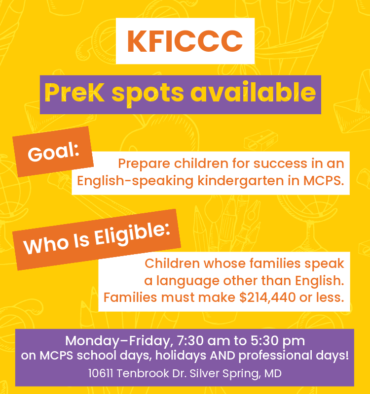 PreK Spots Available at KFICCC