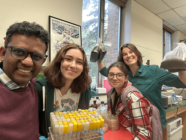 Mercyhurst Students Research Goat’s Impact on Soil Health at Glinodo