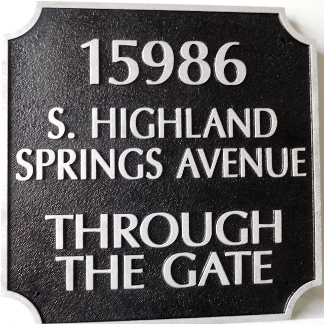 SA28803 -  Carved and Sandblasted  High-Density-Urethane (HDU)  Address and Directional Sign 