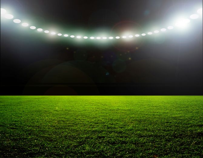 image of field with lights