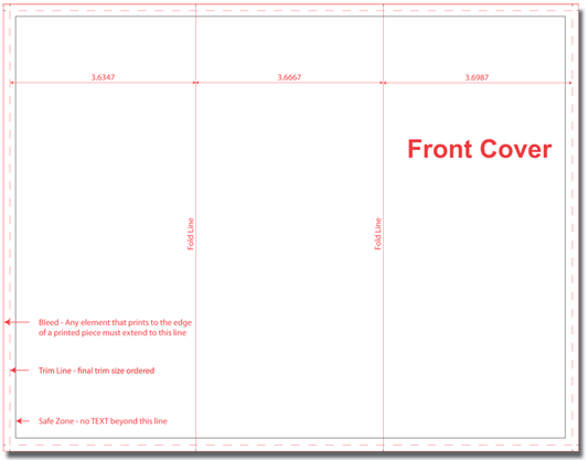 Tri Fold Brochure Measurements 85x 11 Free Premium Vector Download