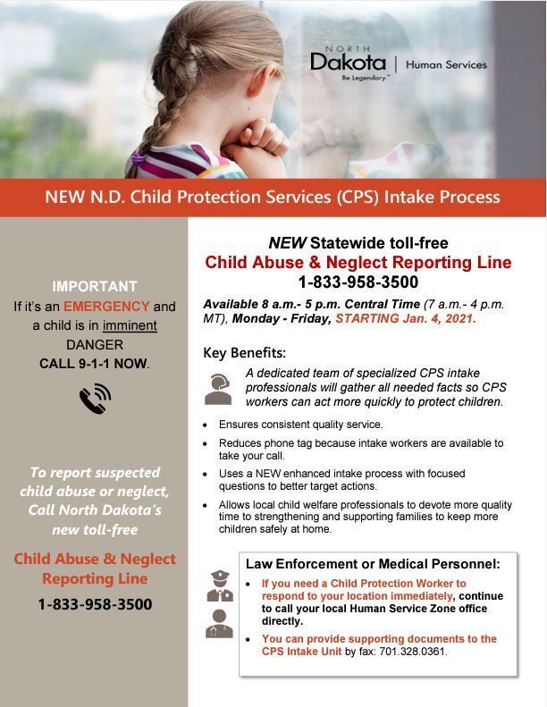 CPS Intake Fact Sheet (ND Human Services)