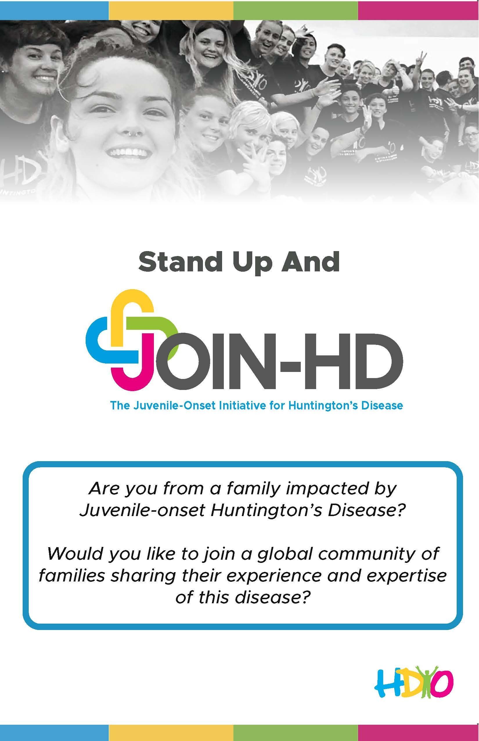 JOIN-HD Registry is Now Open to Enrollment