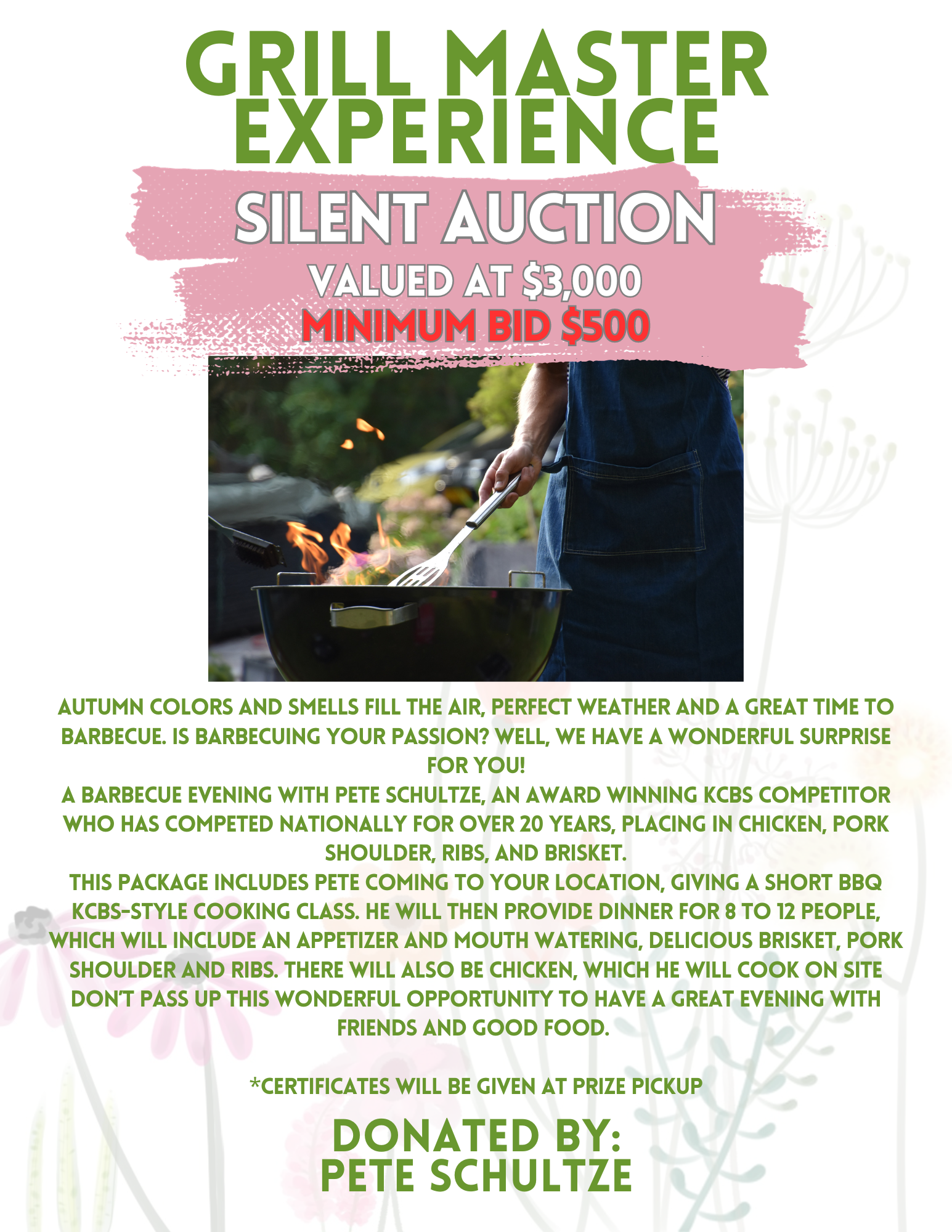 Grill Master Experience - LIVE SILENT AUCTION