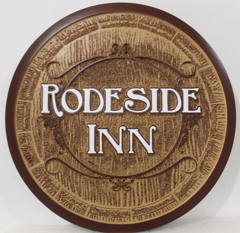 T29165A - Carved Sign for "Rodeside Inn"
