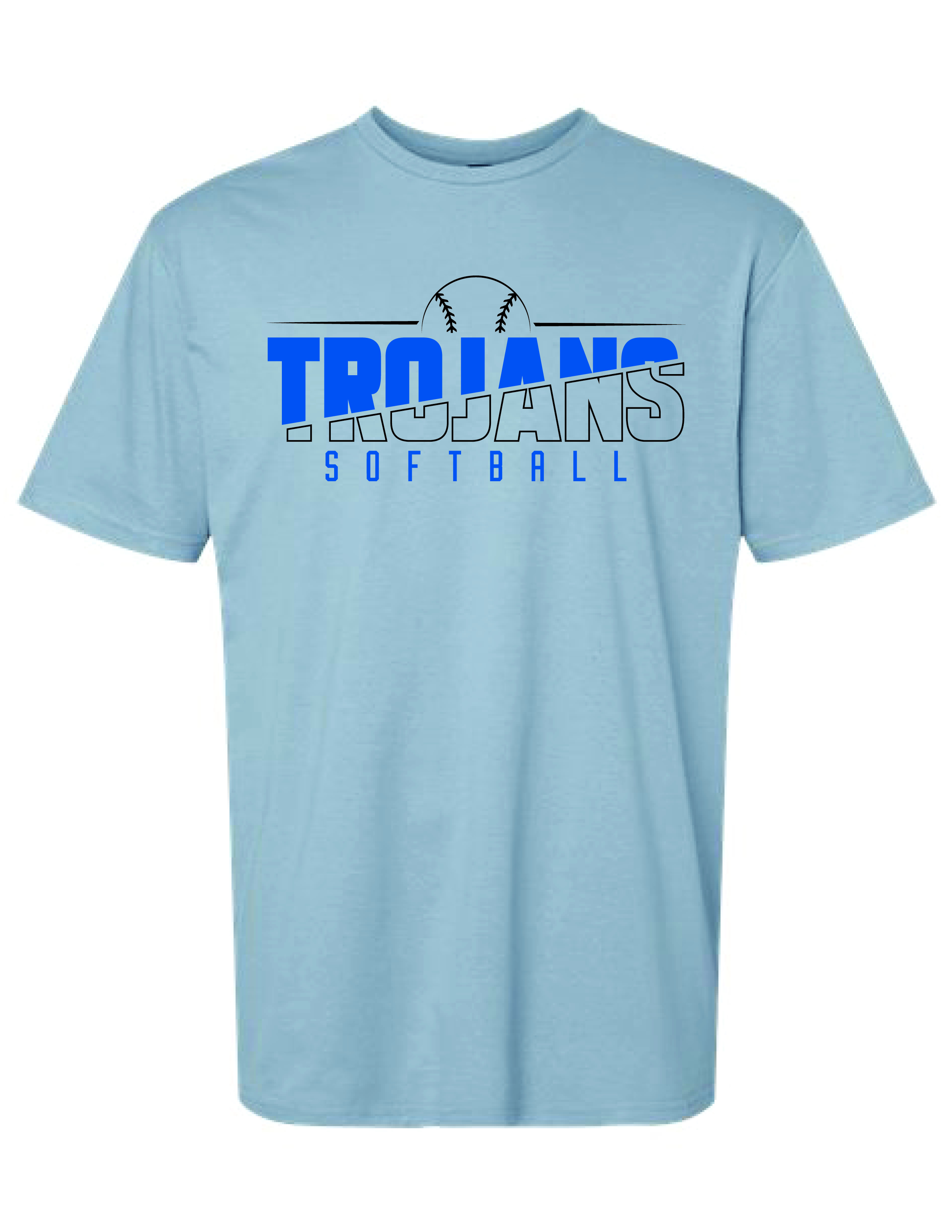 AUBURN SOFTBALL Short Sleeve Shirt-Stone Blue