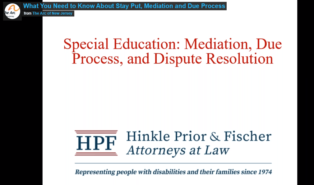 What You Need to Know About Stay Put, Mediation, and Due Process Webinar
