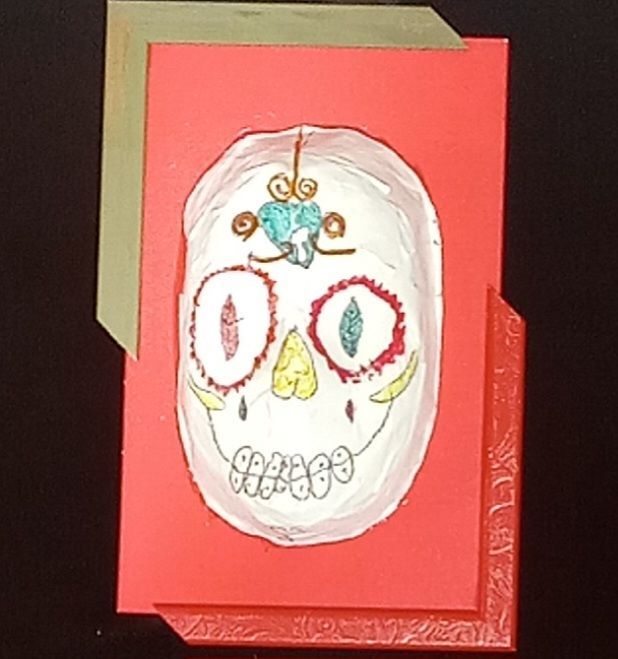 "Dia de los Muertos Masks" by Lori Orlowski's 4th Grade Class