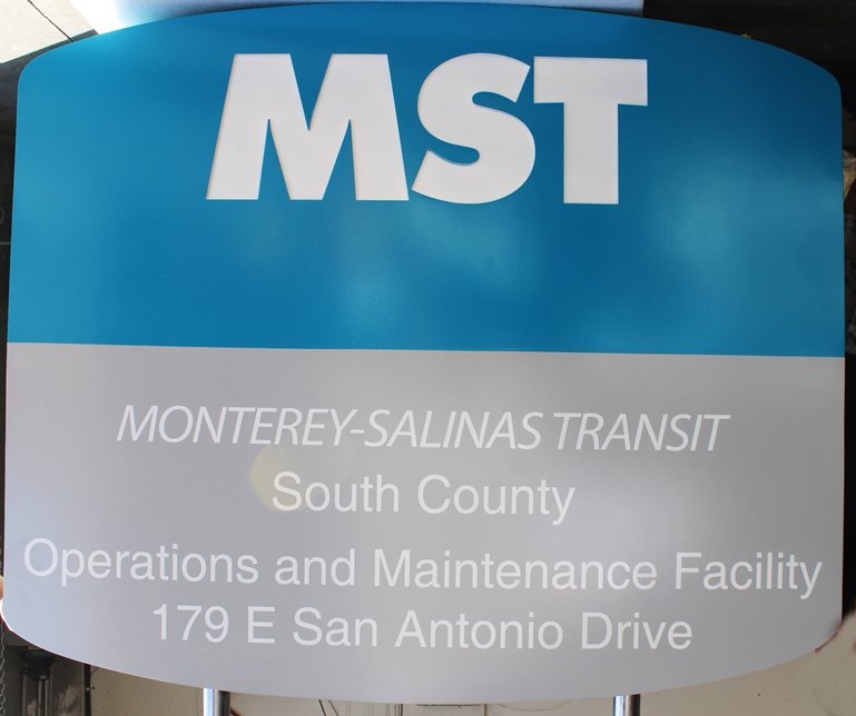 F15577 - Engraved HDU Sign for the MST Monterrey-Salinas Transit  Operations & Maintenance Facility
