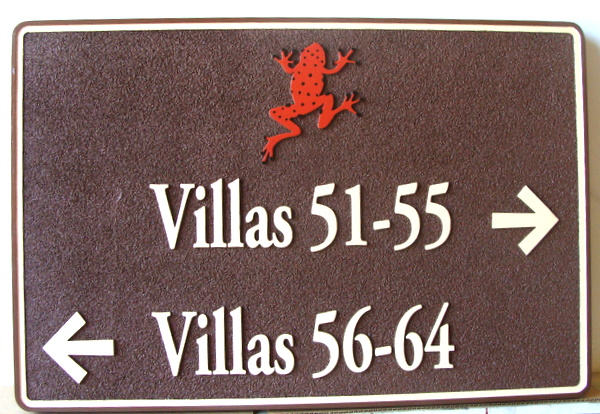 Villa Number Sign condo,apartment and HOA building, office, directional, street and rule ...