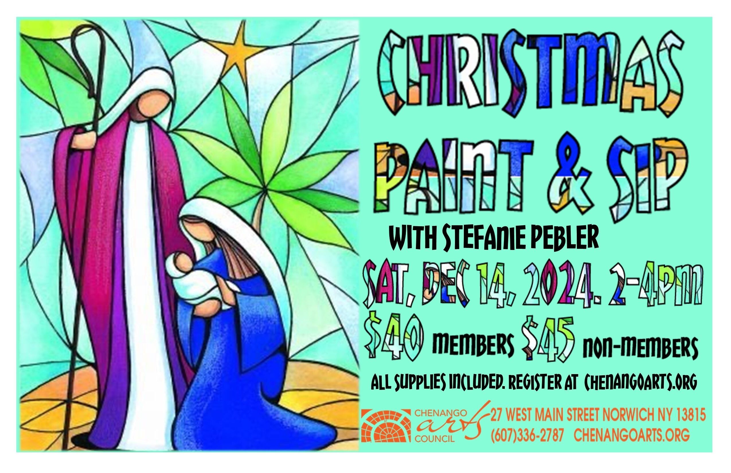 Christmas Paint and Sip with Stefani Pebler