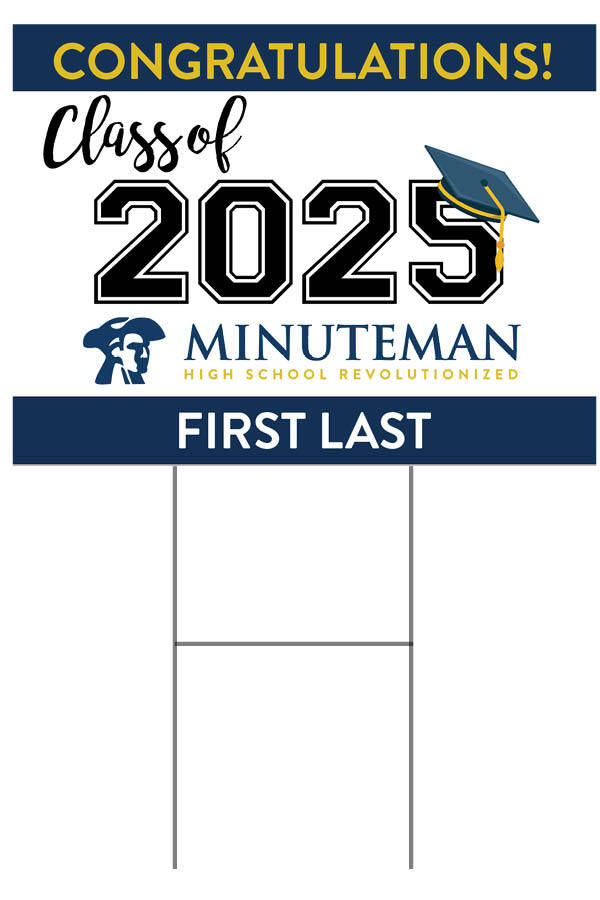 Minuteman Class of 2025 Yard Signs -  Name Only