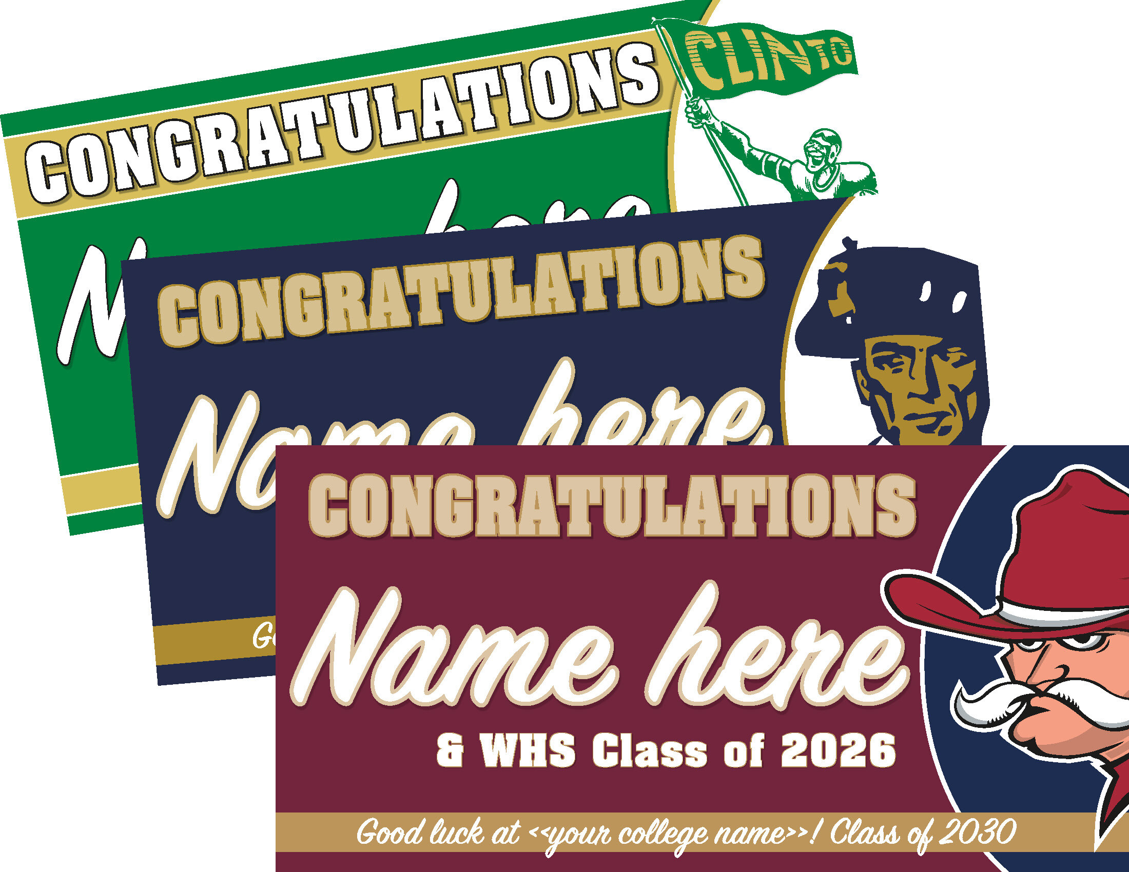 Customized 4' x 2' Senior Banner