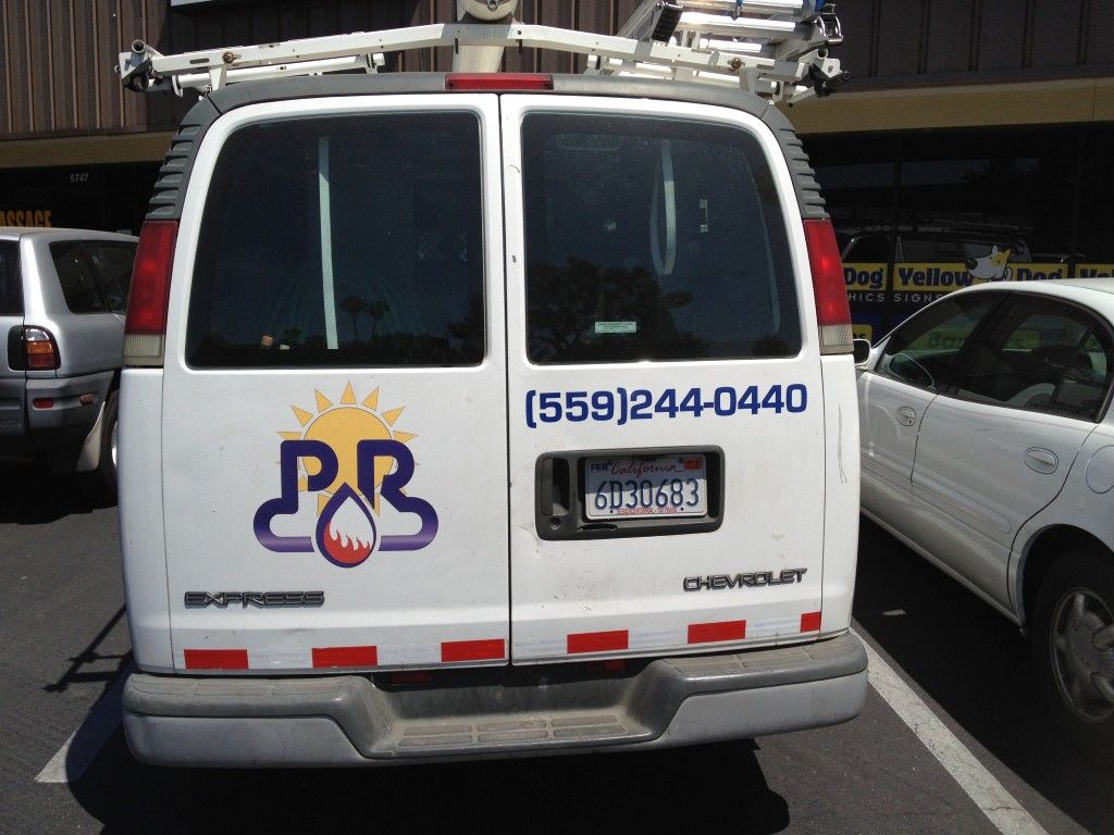 Back of PR Plumbing Van
