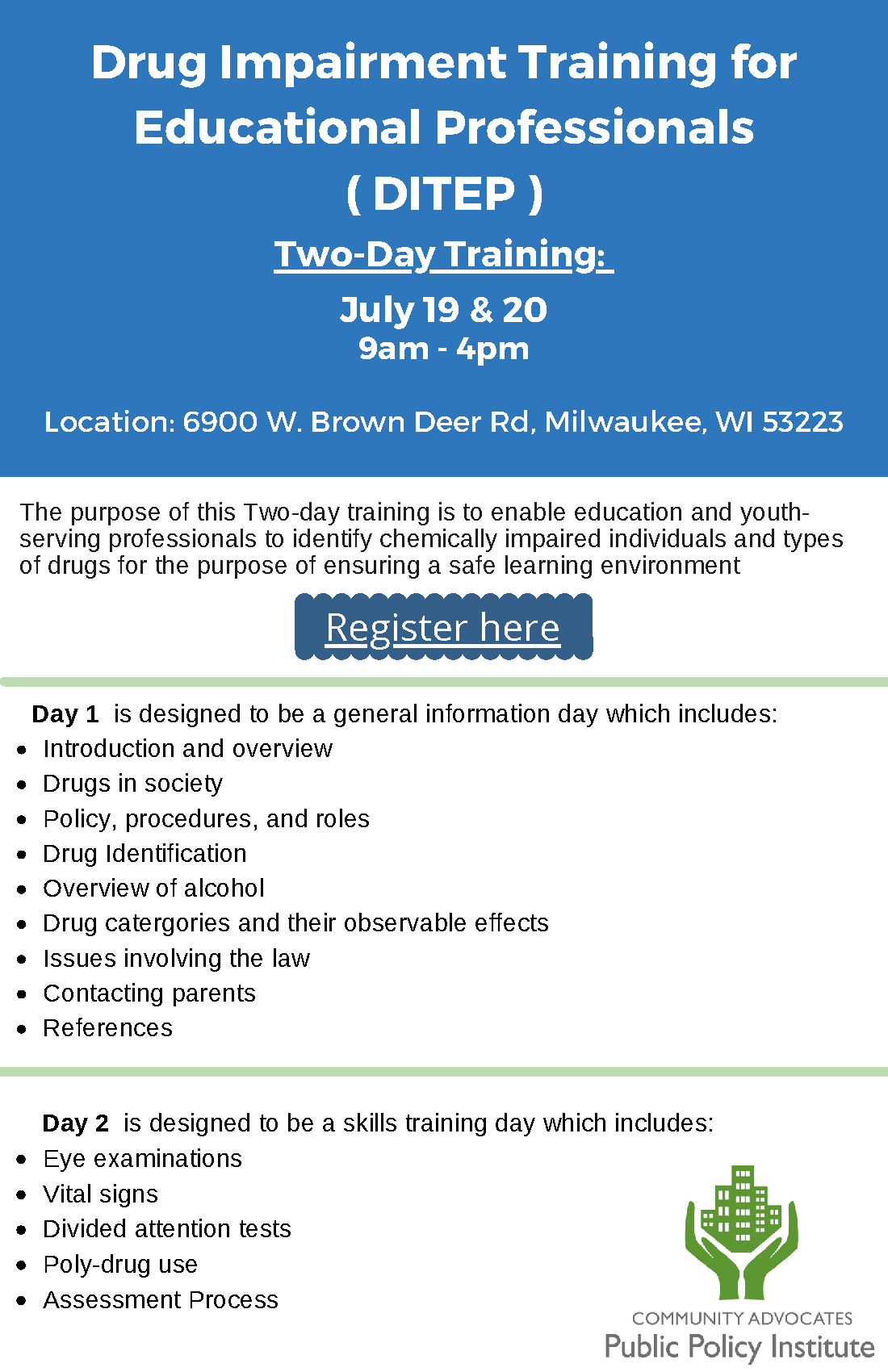 DITEP training flyer