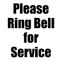 8” x 8” Ring Bell for Service Sign
