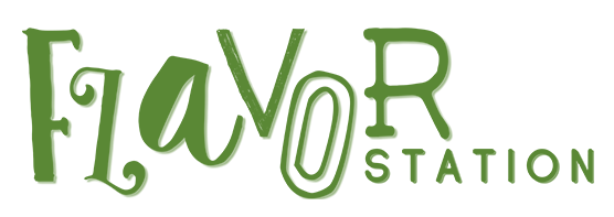 Flavor Station text logo, custom signs for school café