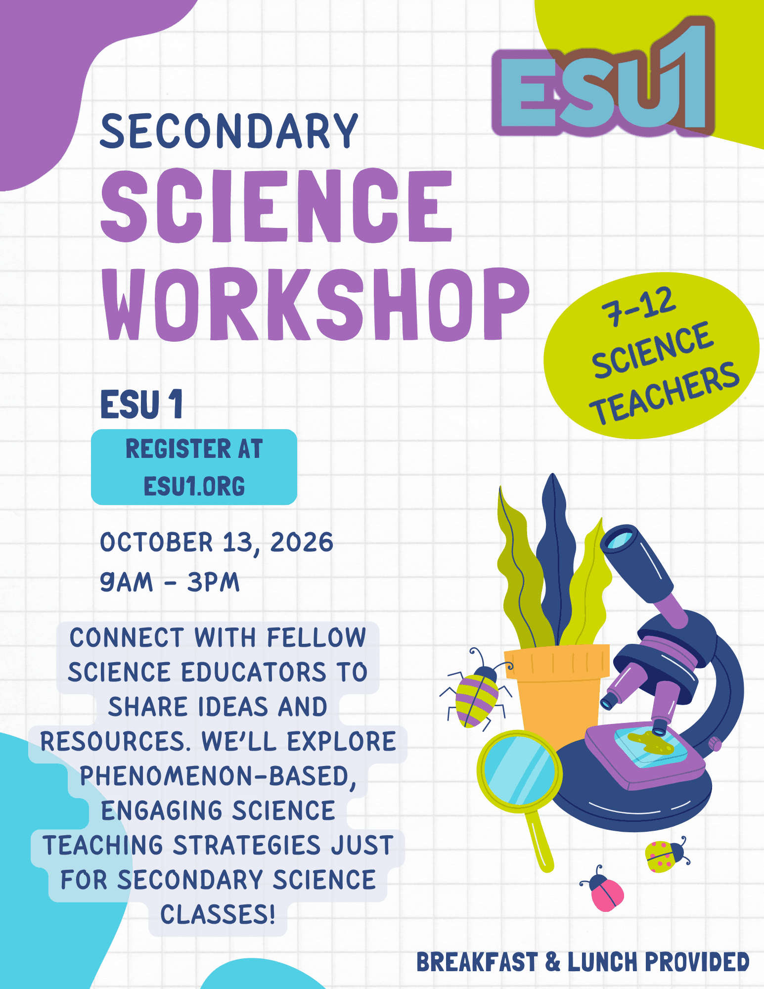 HS Science Workshop Flyer