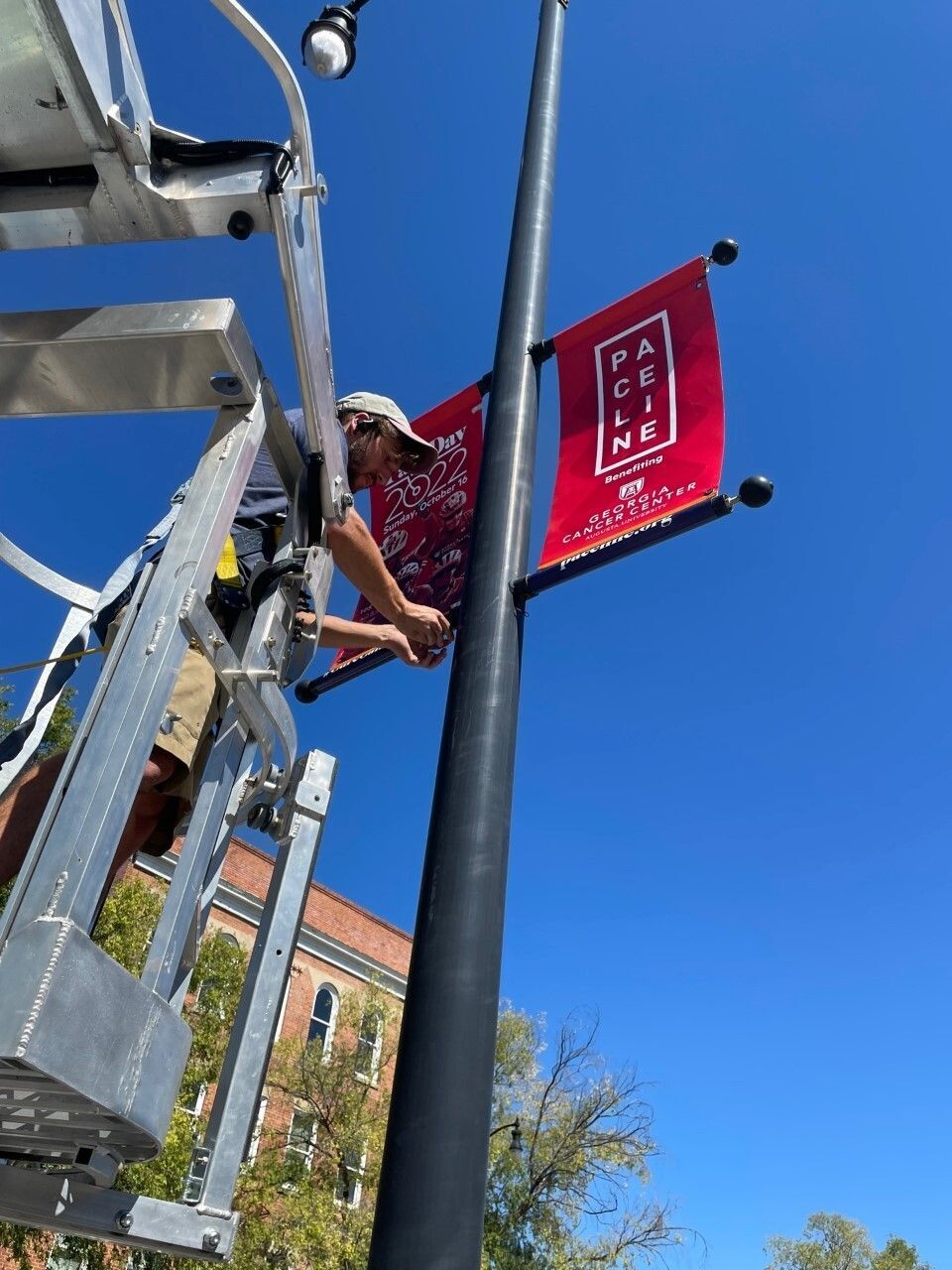 Installation of Plant Vogtle Banner