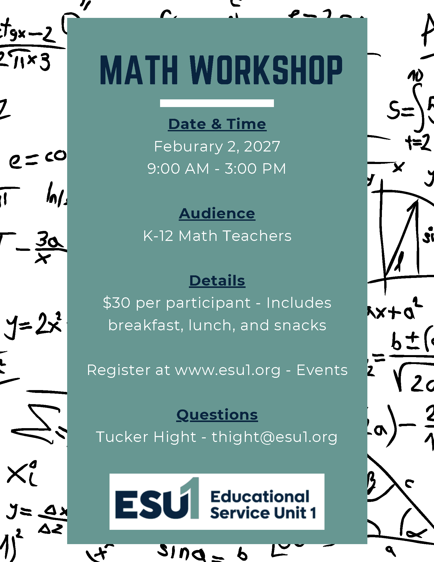 Math Workshop Flyer