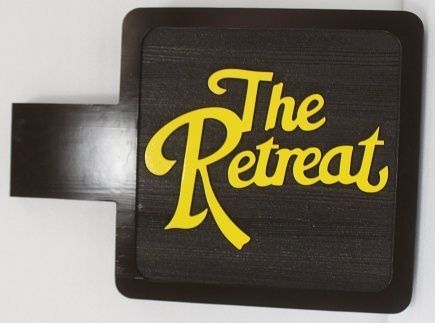 M22032 - Carved 2.5-D HDU Property Name Sign for "The Retreat"