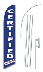 Certified Pre-Owned Swooper/Feather Flag + Pole + Ground Spike