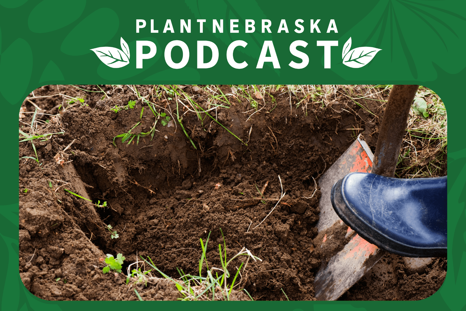 a shovel digging a hole