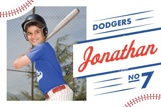 Horizontal Banner with Photo: Baseball