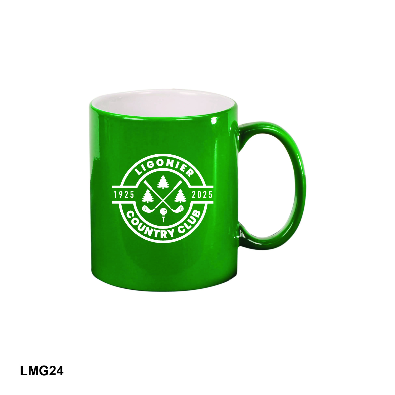 11 oz. Green Ceramic Round LazerMug