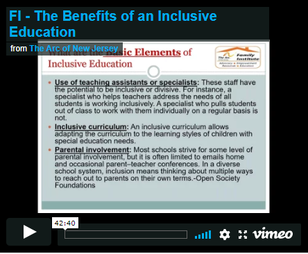 The Benefits of an Inclusive Education
