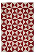 Red/White Triangle Rug 6'x9'
