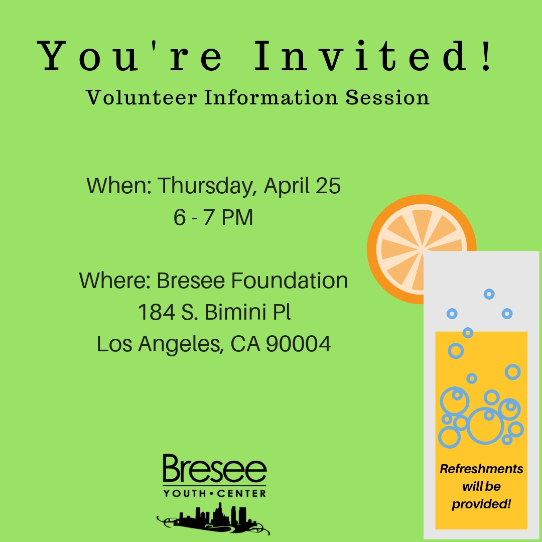 Volunteer Info Session & Mixer