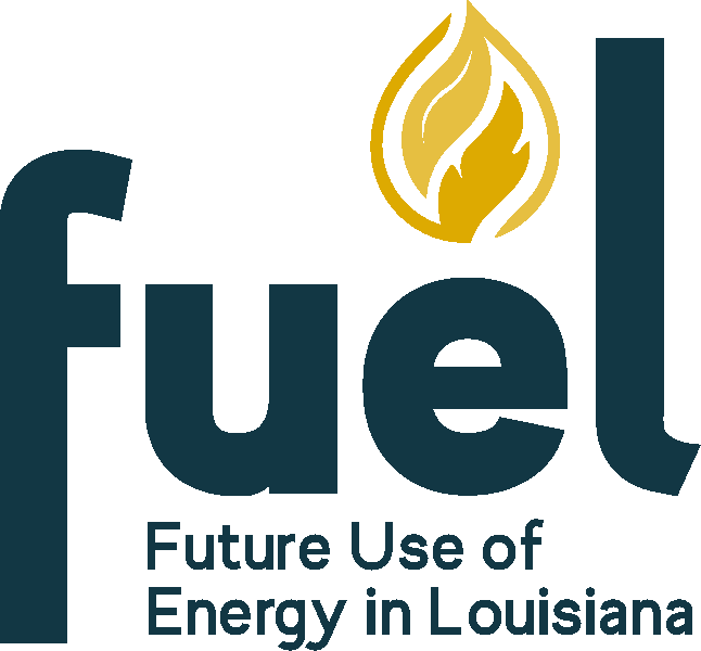 Future Use of Energy in Louisiana text logo with a golden flame over the letter "e."