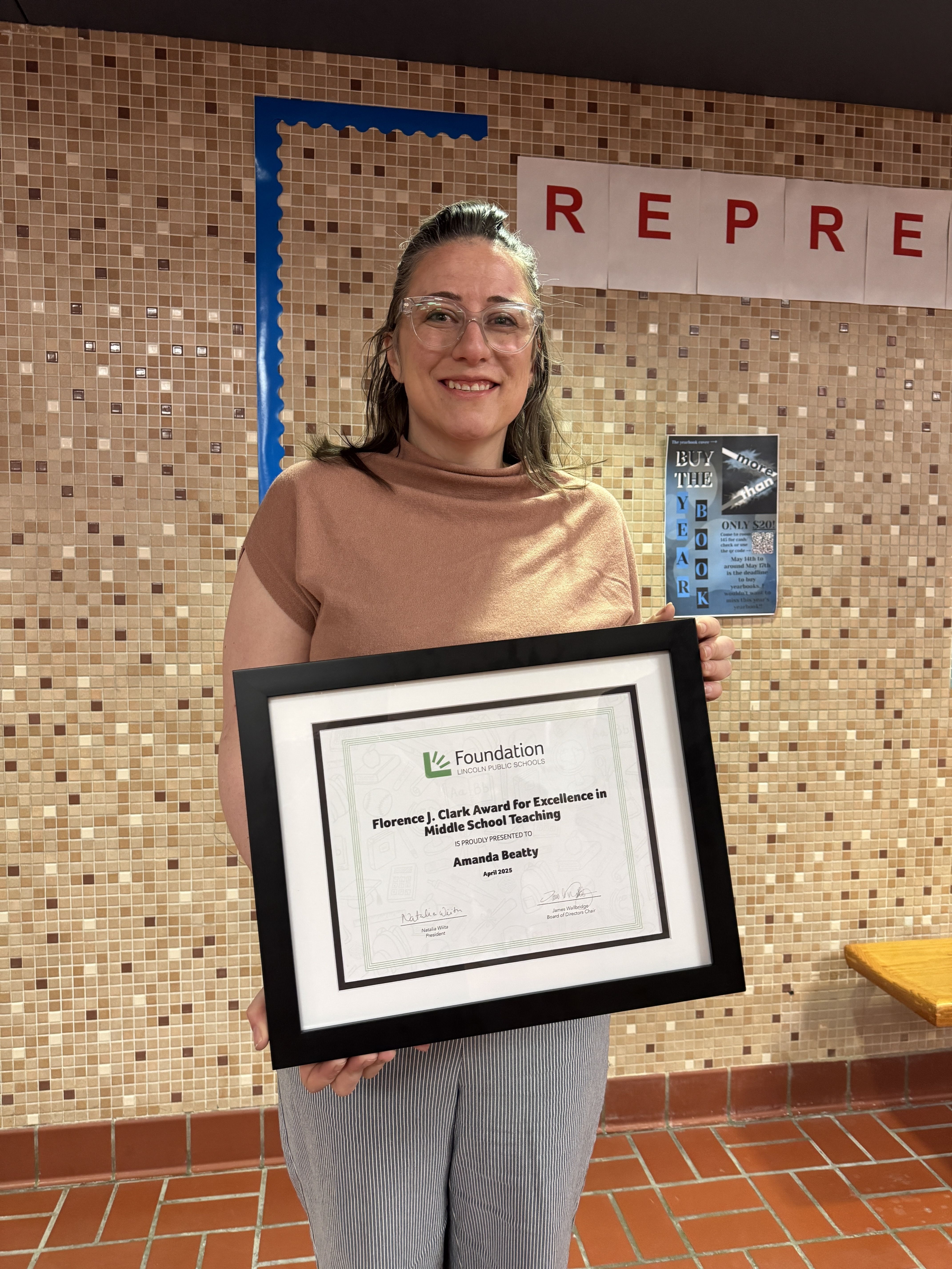 Florence J. Clark Award for Excellence in Middle School Teaching 