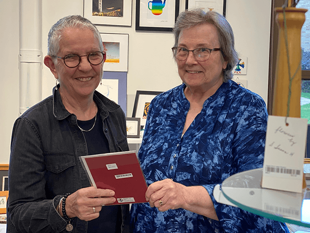 Oblate Jo Clarke and Sister Peggy Pilewski run Chapter 57.