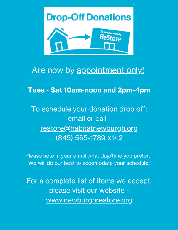 ReStore Drop Off Donations Schedule Your Appointment Today!