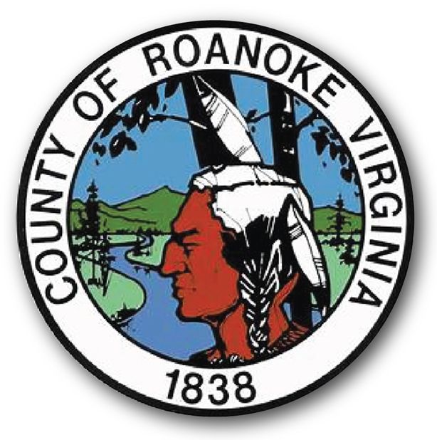 CP-1530 -  Plaque of the Seal of Roanoke County, Virginia,  Giclee