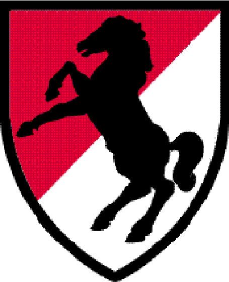 V31766A- Carved Wood Wall Plaque for 11th Armored Cavalry "Black Horse"  Regiment