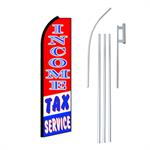 Income Tax Service R/W/B Swooper/Feather Flag + Pole + Ground Spike