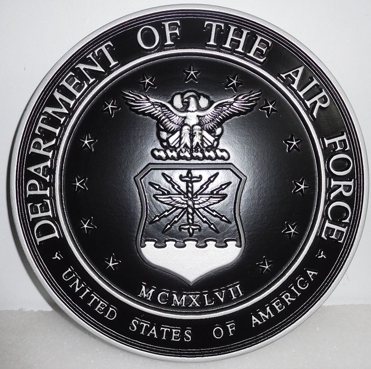 MD4150 - Seal of the US Air Force, Aluminum 3-D Hand-rubbed