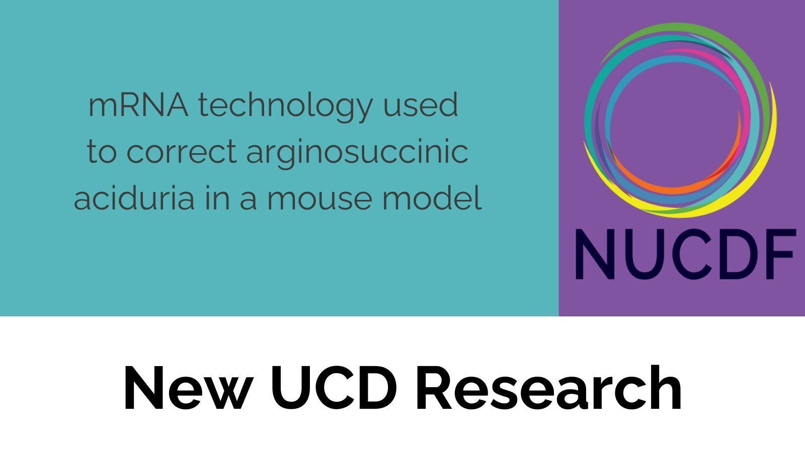 New UCD research: mRNA technology used to correct arginosuccinic aciduria in a mouse model