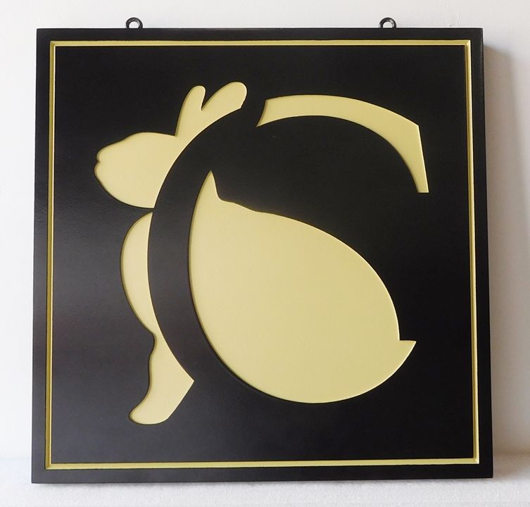 SA28499 - Carved Engraved HDU Sign Featuring a Logo (a Rabbit)  for a Retail Store 