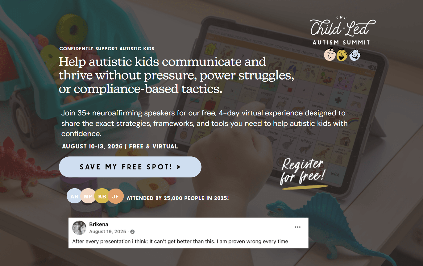 Aug 10-13, 2026 - FREE Child-Led Autism Summit
