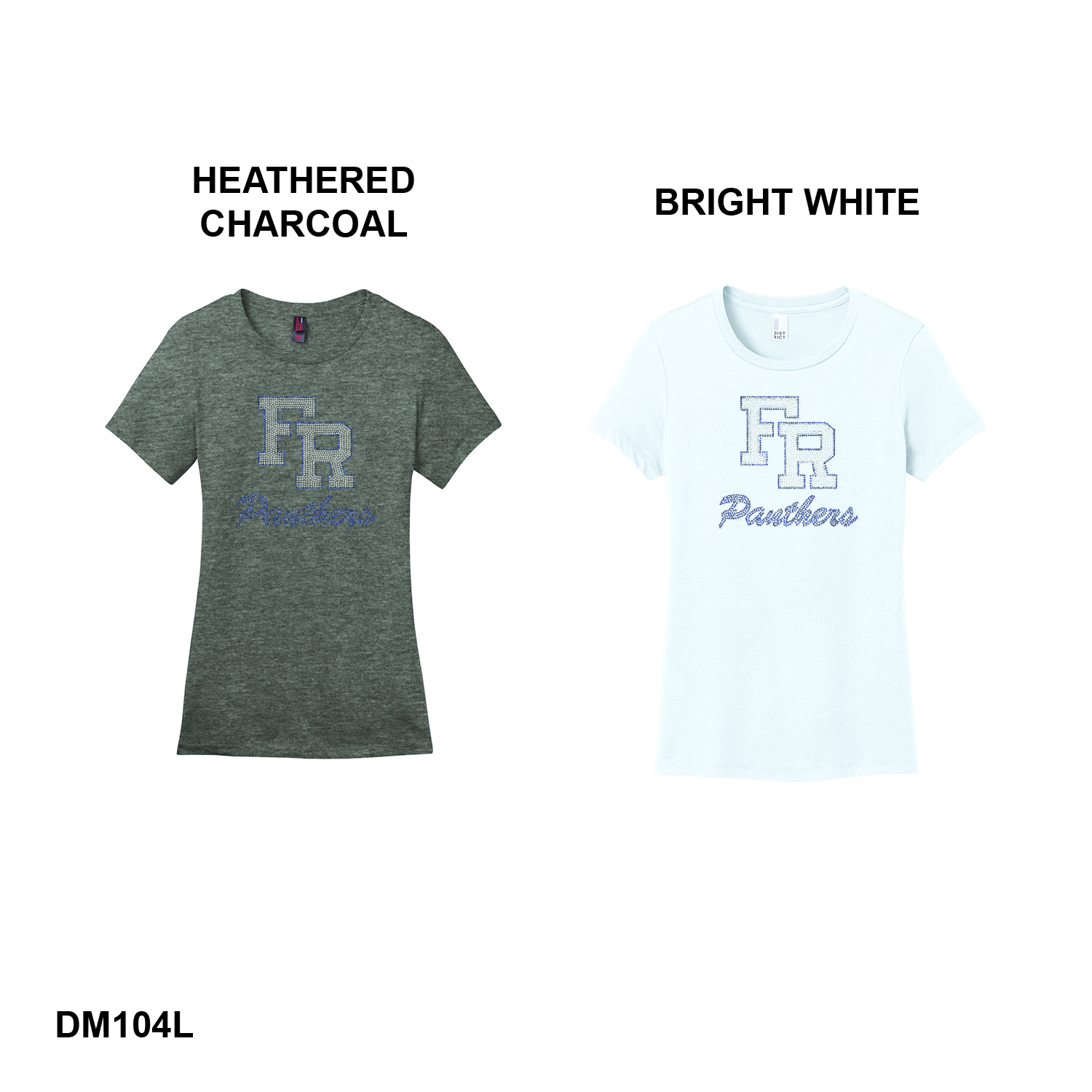 FR PANTHERS RHINESTONE LOGO - District® Women’s Perfect Weight® Tee