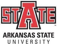 red and black logos for arkansas state university