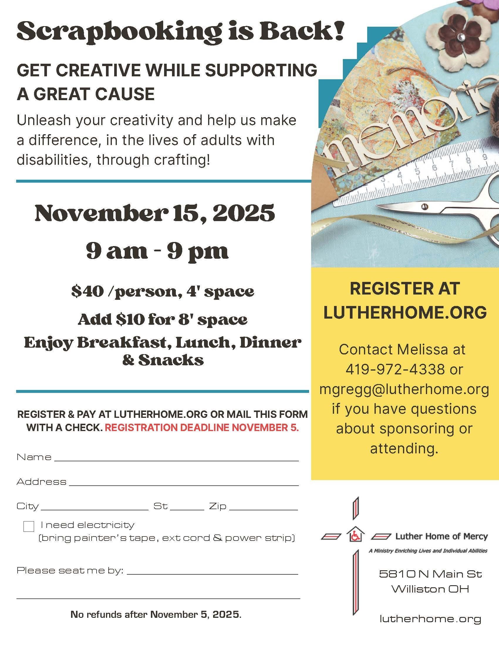 November 15 Scrapbooking