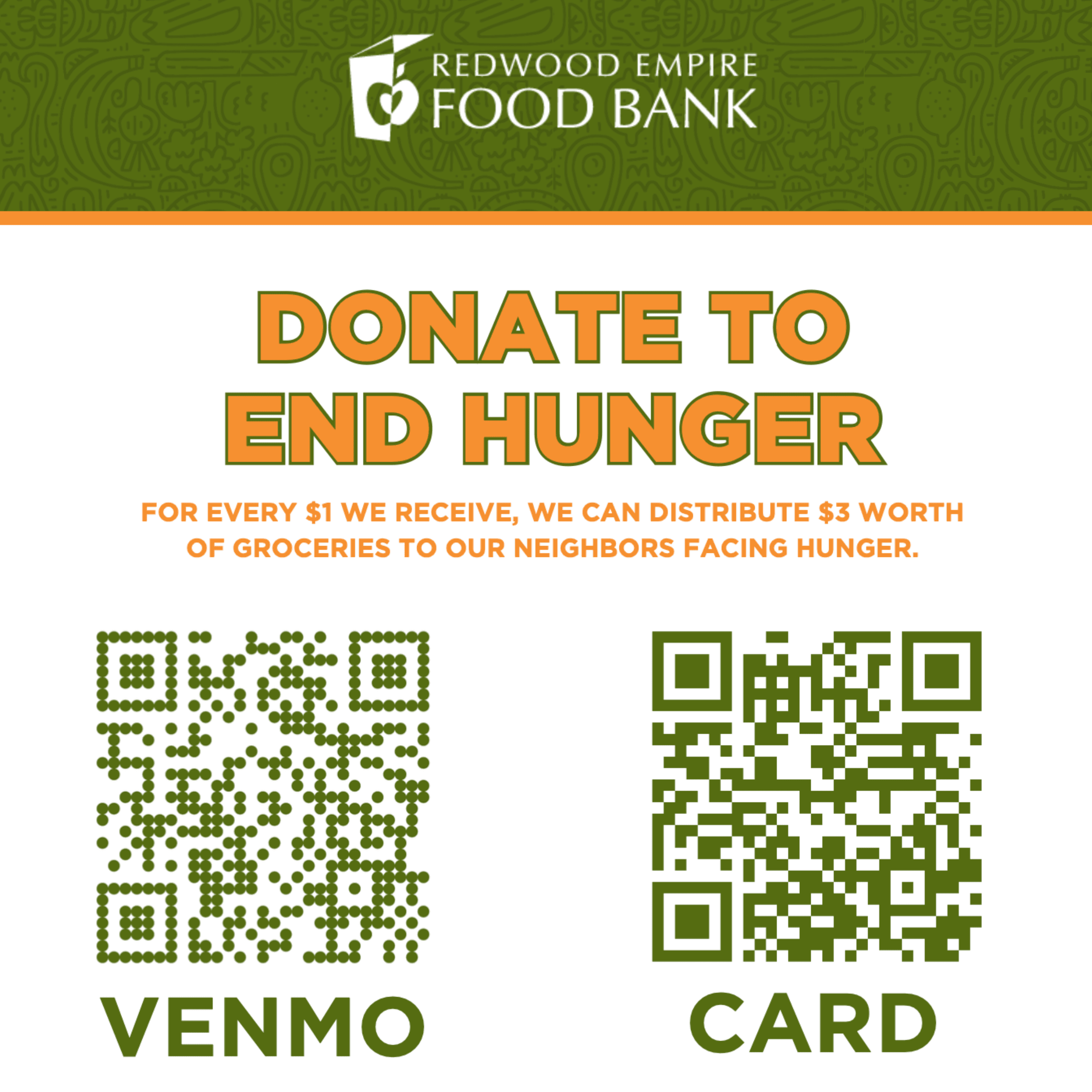 Monetary Donation QR Codes