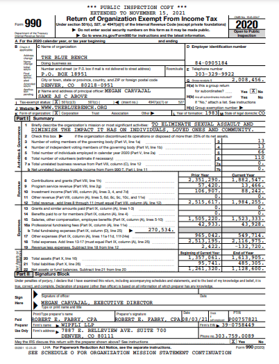 IRS Form 990 - 2020