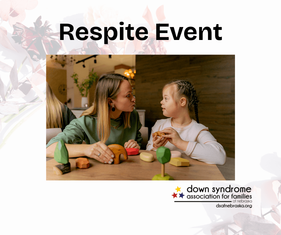 DSAF Member Respite Event. Children with Down syndrome and their siblings are invited to join us for an evening of crafts and playtime while caregivers are offered an evening out.